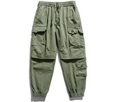 Otoño e Invierno Hombre Moda Callejera Casual Mono Suelto De Moda Multi-bolsillo Pantalones Deportivos Elásticos 36