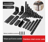 Soporte de estante en forma de L de acero inoxidable, conector en ángulo recto de 90 grados No screws included
