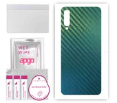 apgo Protective Skin Sticker for the back compatible with Samsung Galaxy A50, Wrap Film, Foil, Vinyl - Pattern Carbon Chameleon CAKA1