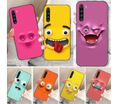Funda de teléfono con cara divertida en 3D para Xiaomi Redmi Note 11 10 9T 8 7 Pro Redmi 10 9 9A 9C 8 7 6 Funda de teléfono negra suave Redmi Note11-11S 4G
