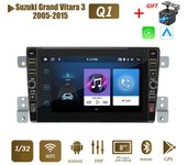 Reproductor de vídeo Multimedia para Radio de coche Android 2 Din de 8 pulgadas para Suzuki Grand Vitara 3 2005-2015 con perilla de botón WiFi 1 + 32GB 1+32GB