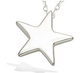 Les Trésors De Lily [N5362] - Pendentif Argent 'Etoile' argenté (rhodié) - 13x13 mm plata