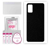 apgo Protective Skin Sticker for the back compatible with Samsung Galaxy A41, Wrap Film, Foil, Vinyl - Pattern Matte Black
