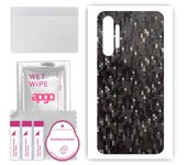apgo Protective Skin Sticker for the back compatible with Realme X2, Wrap Film, Foil, Vinyl - Pattern Carbon Black Pixel