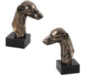 Whippet - Dog statue, bust on stone base, sculpture, trophy for dog show by Art-Dog brand marrón