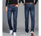 Pantalones largos de primavera y otoño para hombre, pantalones vaqueros casuales, sueltos y rectos para hombre, pantalones de moda para hombre 28 azul