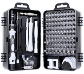 Juego de destornilladores multifuncionales 115 en 1 para teléfono móvil, tableta, reloj, iPhone, gafas, reparación magnética universal, herramientas manuales pequeñas rojo