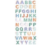 Pegatinas hinchables - Dinosaurio - Letras - 1 cm - 52 uds