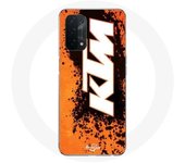 Coque pour Oppo A74 5G KTM Logo blanc fond orange