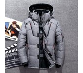 Invierno Espesar Hombres Abajo Abrigos Nieve Parkas Desmontable Caliente Abajo Chaquetas Ropa de abrigo L rojo