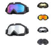 Gafas de Motocross Dirtbike ATV, gafas de motocicleta UV400, gafas de esquí, correa antideslizante, cubierta para la nariz, gafas aptas para casco negro