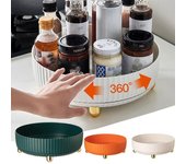Estante de especias antideslizante con rotación de 360 ​​grados, armario de despensa, plato giratorio con contenedor de almacenamiento de Base ancha, organizador giratorio para cocina 25*10cm/1pc verde