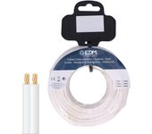 carrete cable paralelo telefono blanco 2 vias 5m
