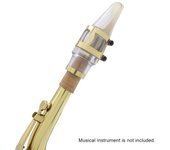 Boquilla transparente para saxofón Alto, juego de boquillas de cristal plano en Mi con tapa/Clip/caña transparente