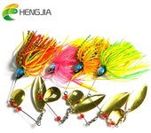 Hengjia Spinnerbait con falda, aparejos de pesca biónicos Wobblers de 17g para trucha, lubina, 1 ud.