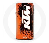 Coque pour Samsung Galaxy S4 KTM Logo blanc fond orange