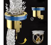 Filtro de drenaje de agua con núcleo desodorante antiolor para piso, tapón de colador de piso, válvula de drenaje de ducha, accesorios de baño resistentes a los olores plata
