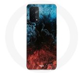 Coque pour Oppo A54 5G fond de texture abstraite rouge noir bleu