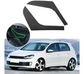 Cubierta de manija de puerta delantera izquierda y derecha para Interior de coche, embellecedor negro, piezas de repuesto para VW Golf MK6 2009 2010 2011 2012 2013 GTI