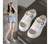 2024 zapatos blancos pequeños zapatos casuales de verano para mujer cien sandalias de marea cómodas K8710 35