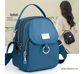 Bolso bandolera elegante para teléfono para mujer, con cremallera segura y ranuras para tarjetas, color sólido, liviano, forrado de poliéster