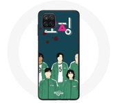Coque Samsung Galaxy A12 Squid Game Affiche personnages Art