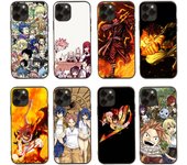 D-68 Manga Fairy Tail Funda Blanda Negra para iPhone 16 15 Plus 14 13 Mini 12 11 Pro 8 6 6S SE 5 XR XS Max Realme C30 C33 C32 9I VIVO V29 V27 V23 Y36 Huawei Mate 20 ciervo