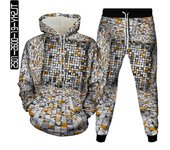 Sudaderas con capucha y pantalones para hombre, conjunto de 2 uds. De ropa con textura de cebra, vórtice colorido creativo, patrón divertido, chándal con estampado 3D, S-6XL XL