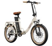 ONESPORT OT16-2 eléctrico, motor de 250 W, batería de 48 V 15,6 Ah, neumáticos de 20*3,0 pulgadas, velocidad máxima de 25 km/h, alcance de 120 km, frenos de disco mecánicos OT16-2 marrón negro