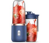 Mini licuadora de jugo de 40W mini taza de licuadora rápida portátil tamaño personal USB recargable doble color rosa