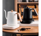 Hervidor eléctrico de cuello de cisne de 800 ml, cafetera manual, tetera inteligente con control de temperatura y calentamiento rápido.