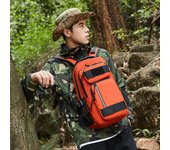 Mochila de pesca impermeable para viajes al aire libre, senderismo, acampada, mochila de hombro, mochila de senderismo al aire libre, regalos para hombres y mujeres naranja