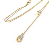 Les Trésors De Lily [K3721] - Collar bañado en oro 'Diosa' oro