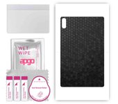 apgo skin sticker film foil vinyl for the BACK compatible with Lenovo Tab P11 Pro 2nd Gen, scratch-resistant, easy to install - Black Honeycomb