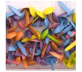 Attaches parisiennes ronde couleurs vives 4mm 4 mm Multicolore