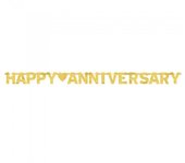 Banner de carta de lámina de oro de aniversario de Amscan One Size oro