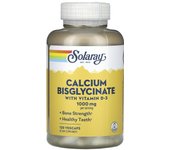 Solaray, bisglicinato de calcio, con vitamina D3, 1.000 mg, 120 cápsulas vegetales (250 mg por cápsula)