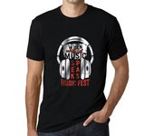 Camiseta estampada para hombre Cuando las palabras fallan La música habla Deep Black XS negro