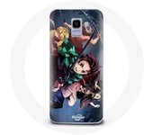 Coque pour Samsung Galaxy A8 2018 Tanjiro Nezuko et Inosuke Slayer Kimetsu no Yaiba Manga