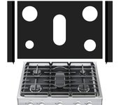 Cubiertas antiadherentes para quemador de estufa de gas (1, 2 o 4 piezas) con 2 tiras de separación, resistentes al calor para cocina.