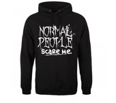 Grindstore Hombre Normal People Scare Me Sudadera con Capucha L negro
