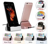 Para iPhone 7 6X8 Cable USB Base de carga de sincronización para Xiaomi Android tipo C Samsung soporte Base de carga estación Dock For iphone negro
