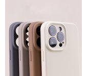 Funda de teléfono de silicona líquida suave cuadrada original de alta calidad para iPhone 14 11 12 13 Pro Max Plus, funda de parachoques de moda colorida for iphone 13ProMax color rosa