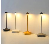 1 lámpara de mesa recargable creativa con luz LED táctil para comedor, hotel, bar, mesa de café, lámpara de escritorio decorativa changeable negro