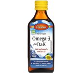 Carlson, Omega3 Plus D & K, Limón natural, 1430 mg, 6,7 onzas líquidas (200 ml)