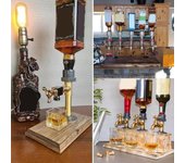 Dispensador de madera para whisky, regalo, dispensador de vino, dispensador de licor montado en la pared de madera A