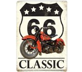 Lily's Treasures [Q9205] - Imán de metal retro 'Route 66' (clásico) - 9x6. 5cm