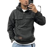 Sudaderas con capucha de otoño para hombre Sudaderas con capucha casuales para hombres Abrigos de invierno S gris oscuro
