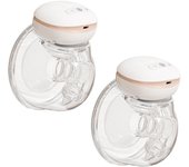 YOUHA 2 juegos de extractor de leche portátil manos libres eléctrico individual portátil taza de leche 8oz/ Button Operation & 2 Sets