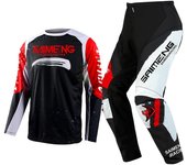 Conjunto de equipo de motocross para niños de 4, 5, 6, 7, 8, 9, 10, 11, 12 y 13 años, kit de camiseta y pantalón para niño y niña, traje de carreras todoterreno, enduro, MX y MTB M-22